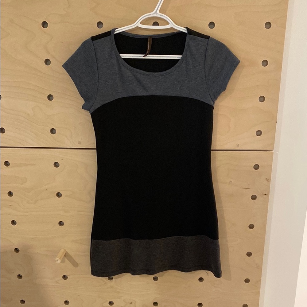 Black and Gray Colorblock Dress